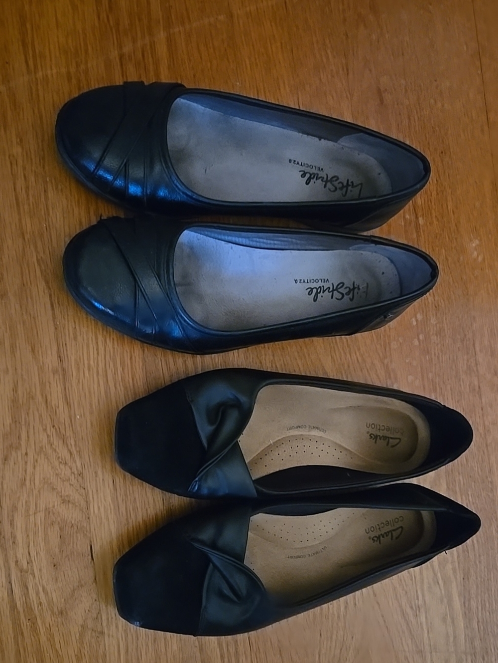 2 Size 11 Black Flats